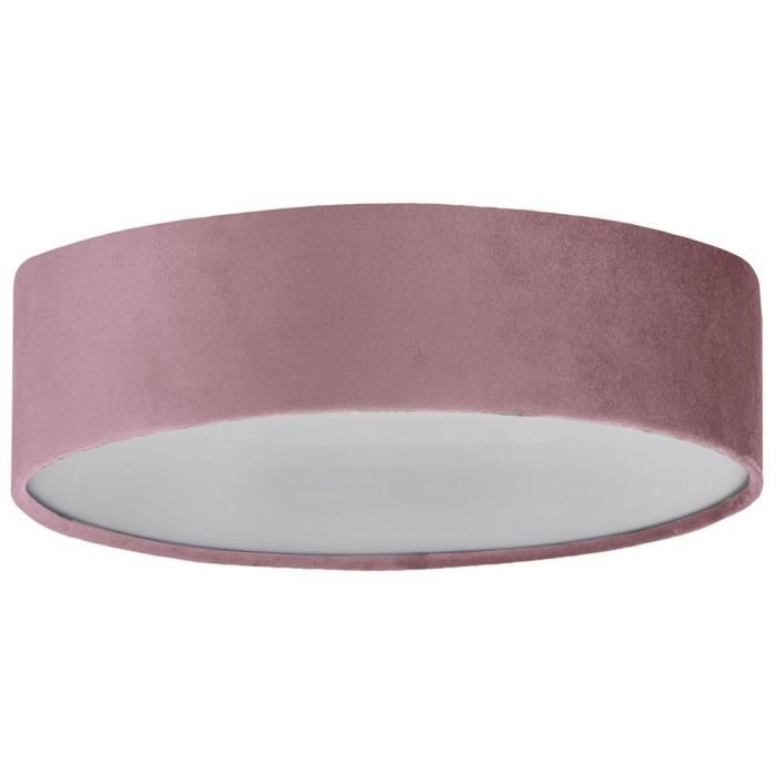 Searchlight Drum 23298-2PI roze fluwelen plafonniere
