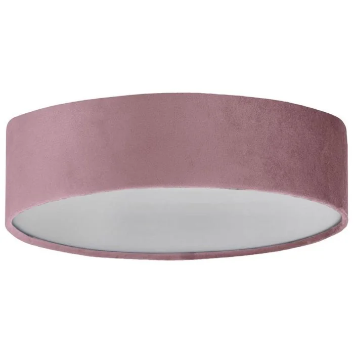 Searchlight Drum 23298-2PI roze fluwelen plafonniere