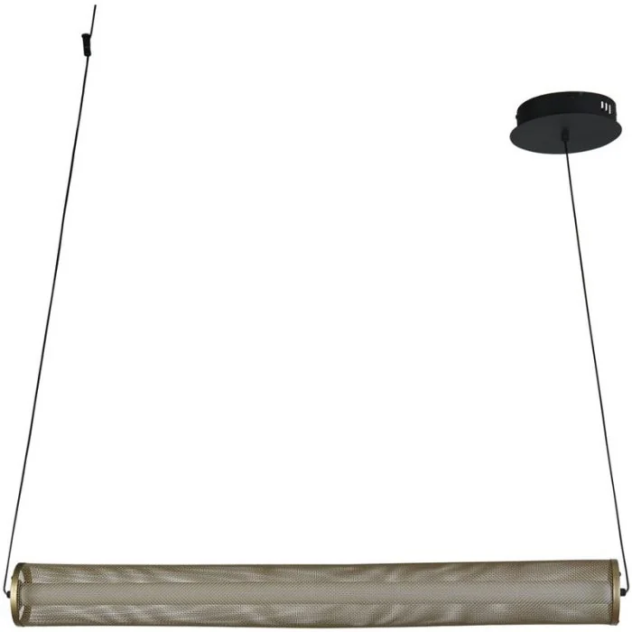 Searchlight Thread 25151-1BK goudkleurige hanglamp van gaas