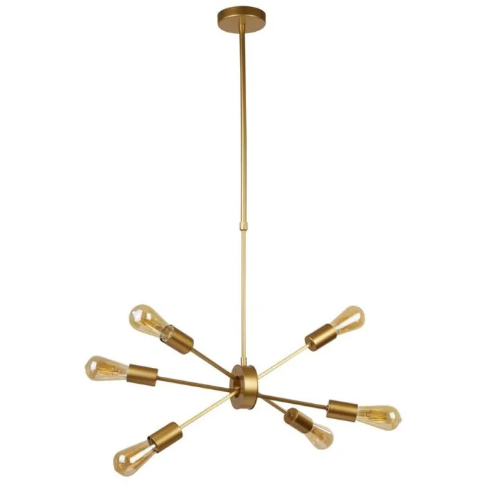Searchlight Alpha 2906-6GO goud kleurige hanglamp