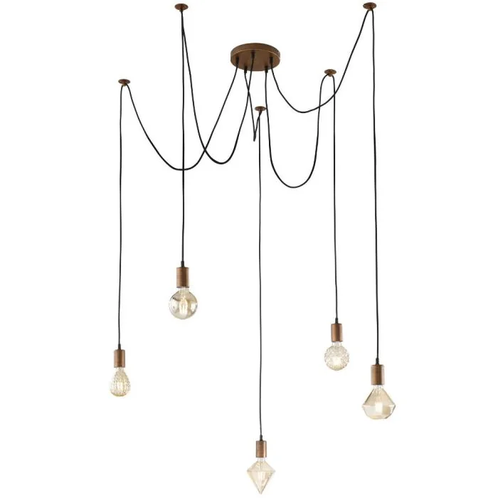 Trio Cord 310100562 hanglamp koper