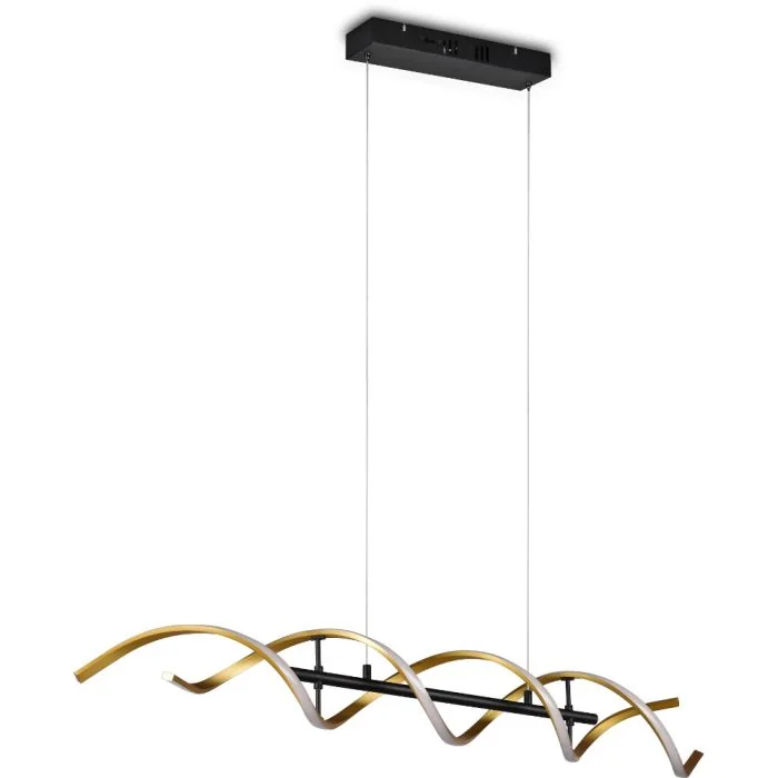 Trio Sequence 341810208 messing kleurige hanglamp gedraaid