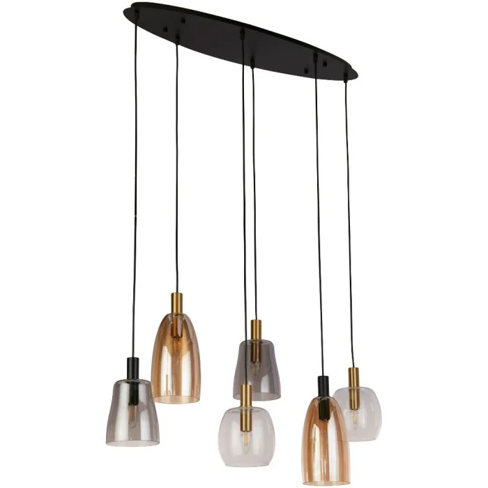 Searchlight Divine 36463-6BK landelijke hanglamp
