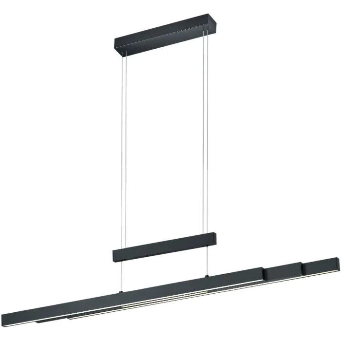 Trio Trajan 375310532 mat zwarte verlengbare hanglamp