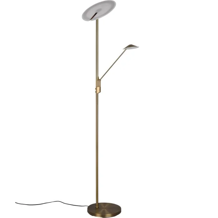 Trio Brantford 425610204 oud bronzen vloerlamp met leeslamp