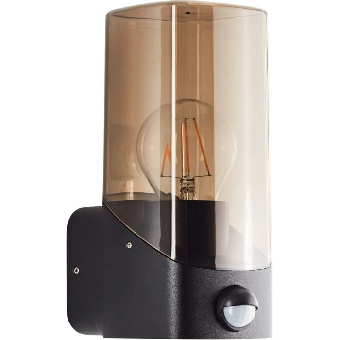 Brilliant Minou 44311/93 amber buitenlamp met bewegingsmelder