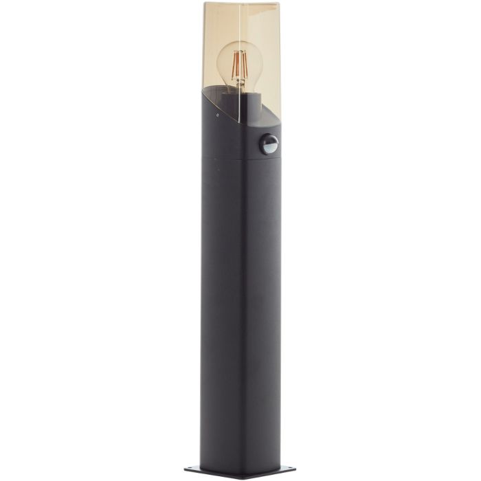 Brilliant Minou 44313/93 zwarte paallamp met bewegingsmelder