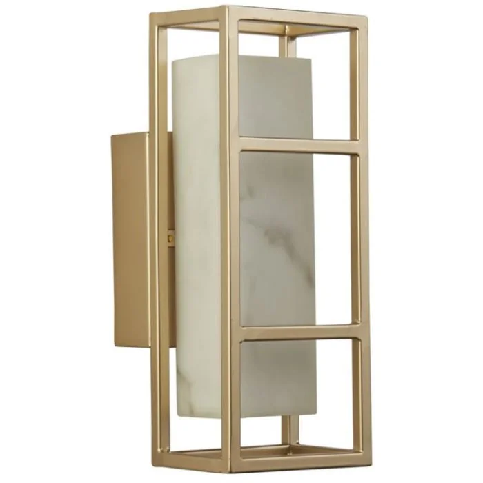 Searchlight Mirage 45910GO goudkleurige badkamerlamp met marmerlook