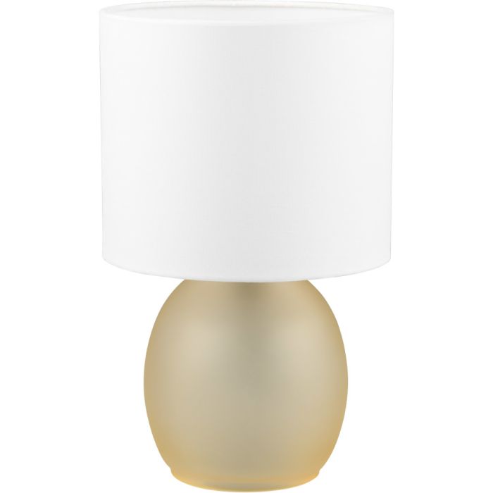 Trio Amber 517900113 amber glazen tafellamp met witte kap