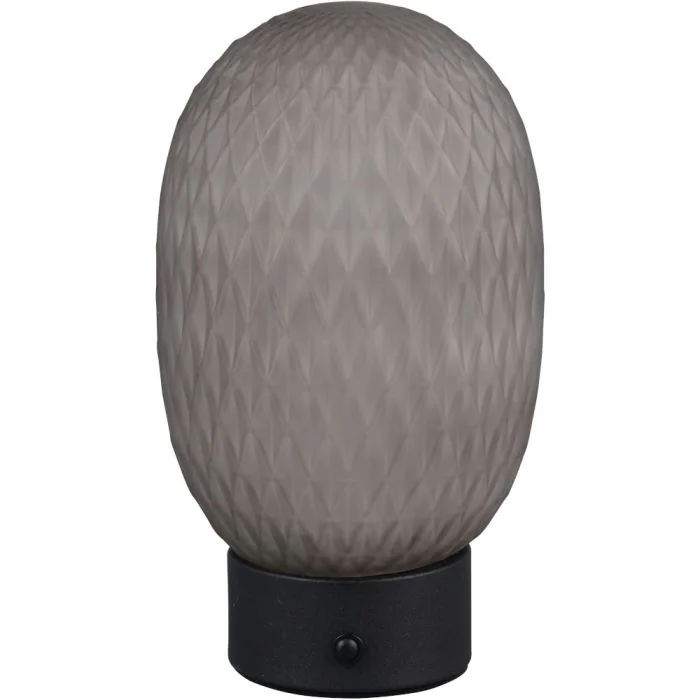 Trio Facette 564210154 rookglazen oplaadbare tafellamp