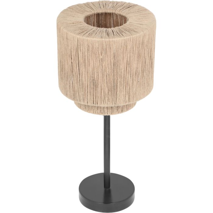 Trio Smilla 566800136 jute tafellamp met rotan uitstraling