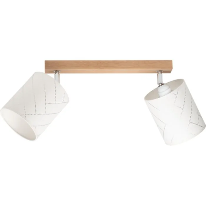 Spot Punto 56749274 Eikenhouten spot met witte kapjes