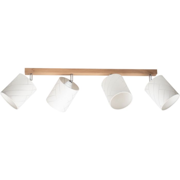 Britop Punto 56749474 eikenhouten spot met vier witte kapjes