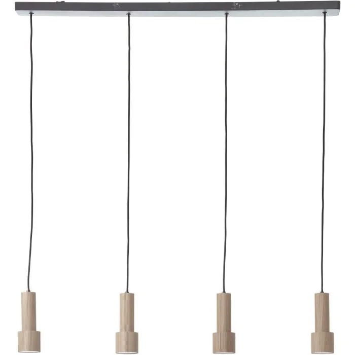 Brilliant Cadiz 60118/76 zwart met koffiebruine hanglamp