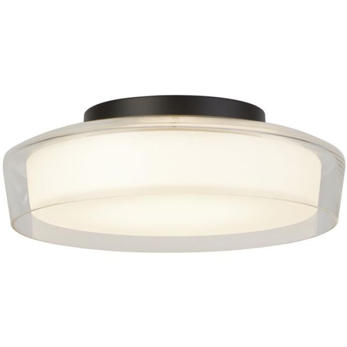 Searchlight Puck 60961BK zwarte badkamer plafondlamp