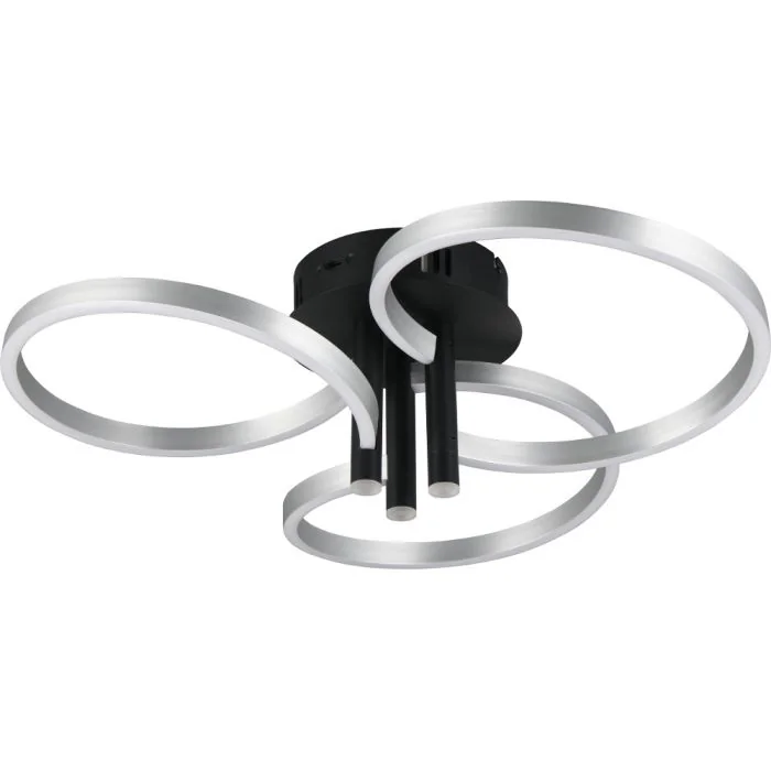 Trio Caruso 648110605 geborsteld aluminium plafondlamp