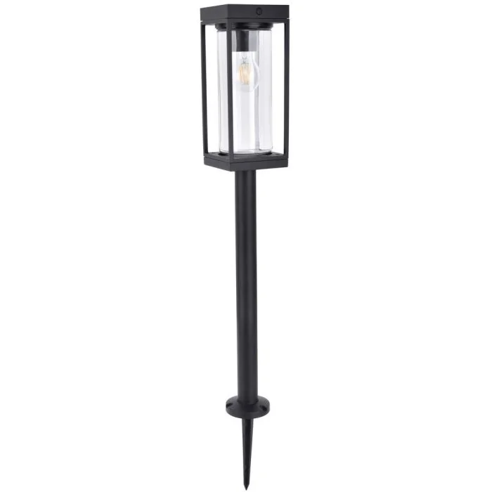 Lutec Flair 6988802012 zwarte sokkellamp met solar