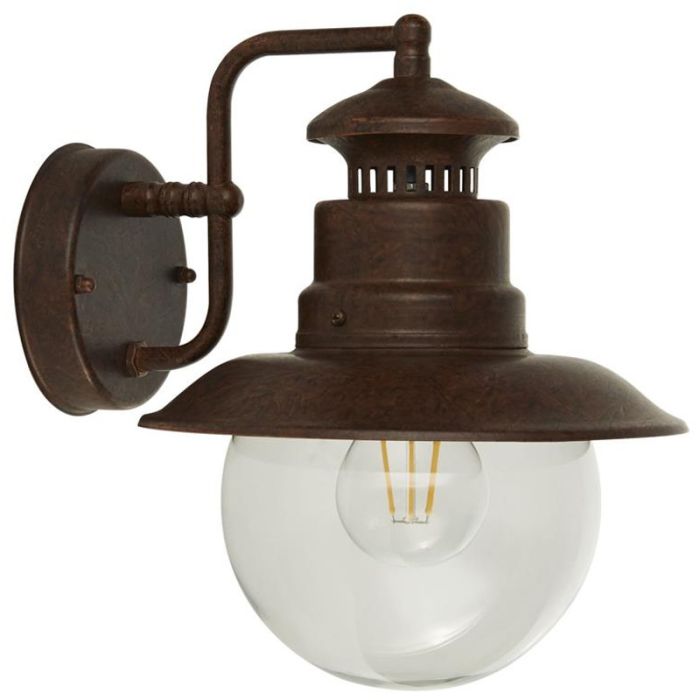 Searchlight Station 7652RU roestbruine buitenwandlamp