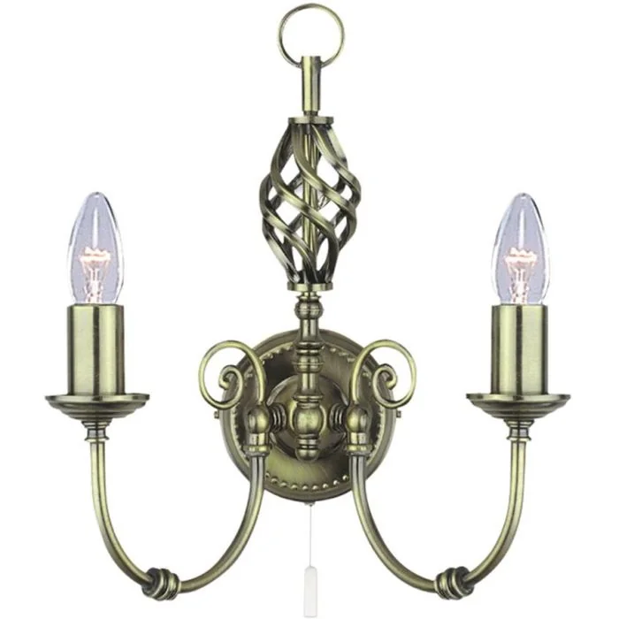 Searchlight Zanzibar 8392-2 bronzen wandlamp