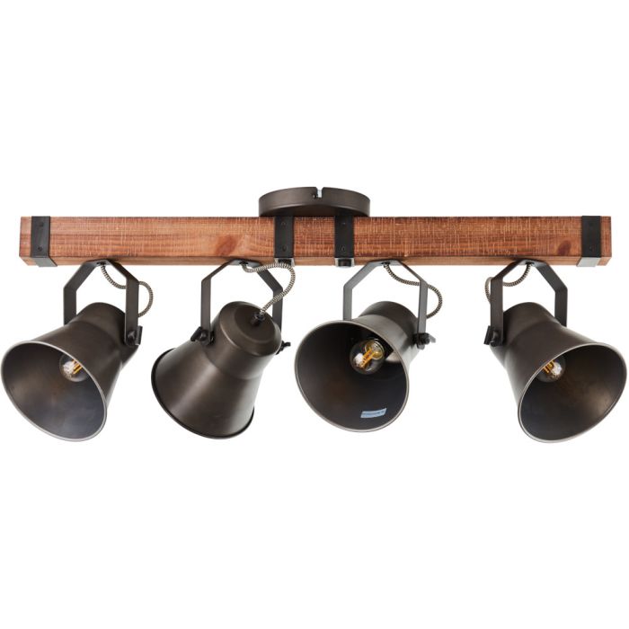 Brilliant Decca 85831/46 zwarte spot van hout en staal