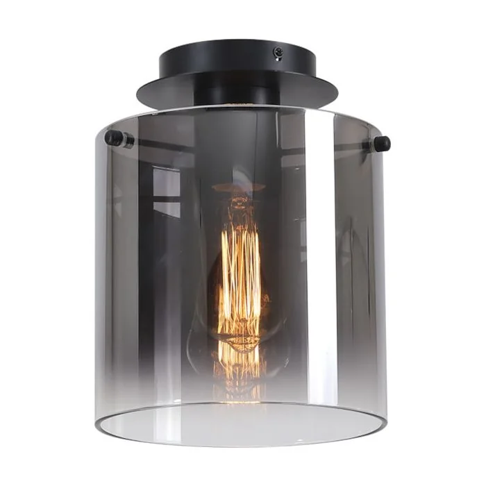 Searchlight Zweden 88911-1BK rookglas ombre plafondlamp