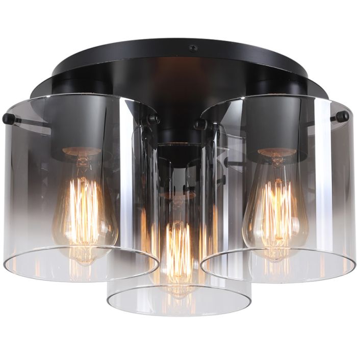 Searchlight Zweden 88911-3BK rookkleurig ombre glas