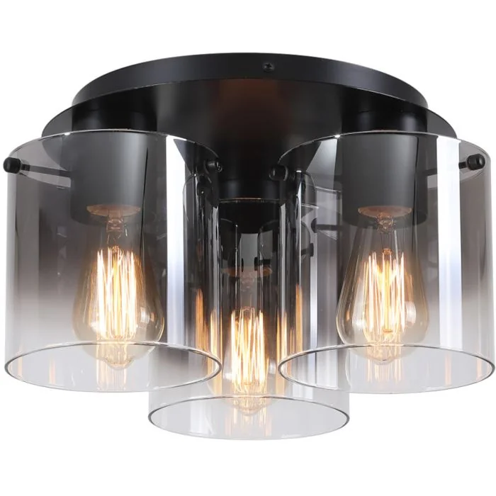 Searchlight Zweden 88911-3BK rookkleurig ombre glas