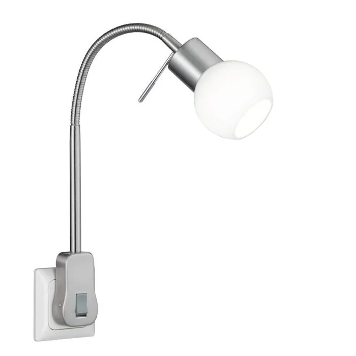 Trio Fred 891770107 stekkerlamp staal