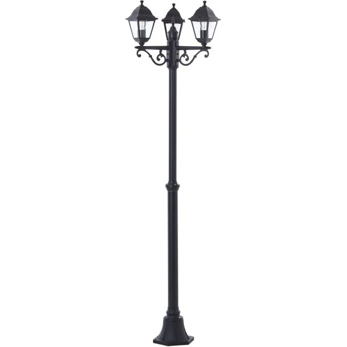 Brilliant Nissie 90995A06 mat zwarte lantaarnpaal