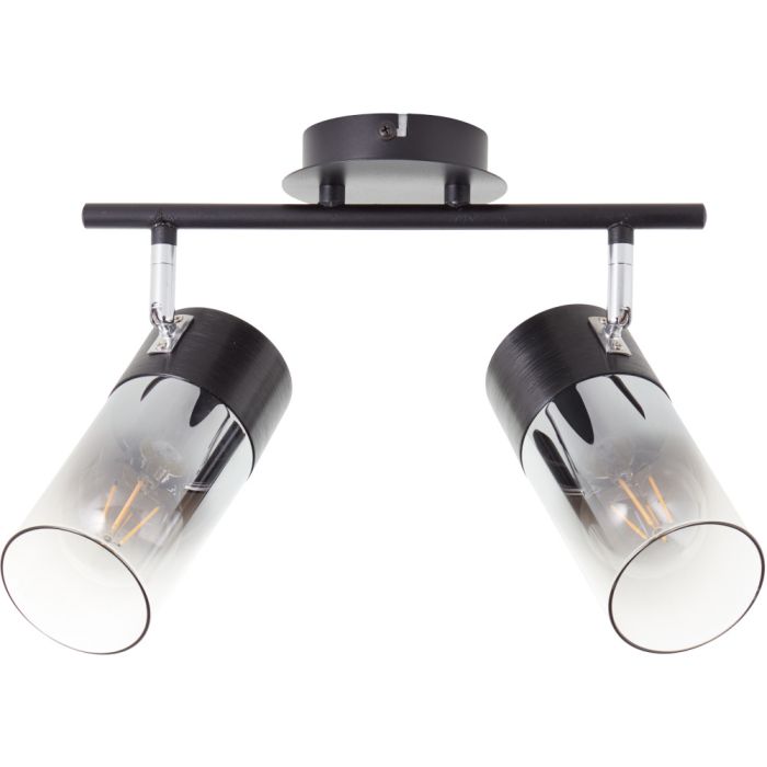 Brilliant Alia 99862/93 zwart met rookglazen spot
