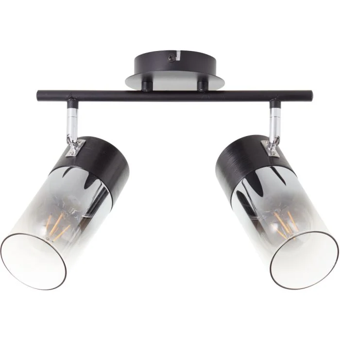 Brilliant Alia 99862/93 zwart met rookglazen spot