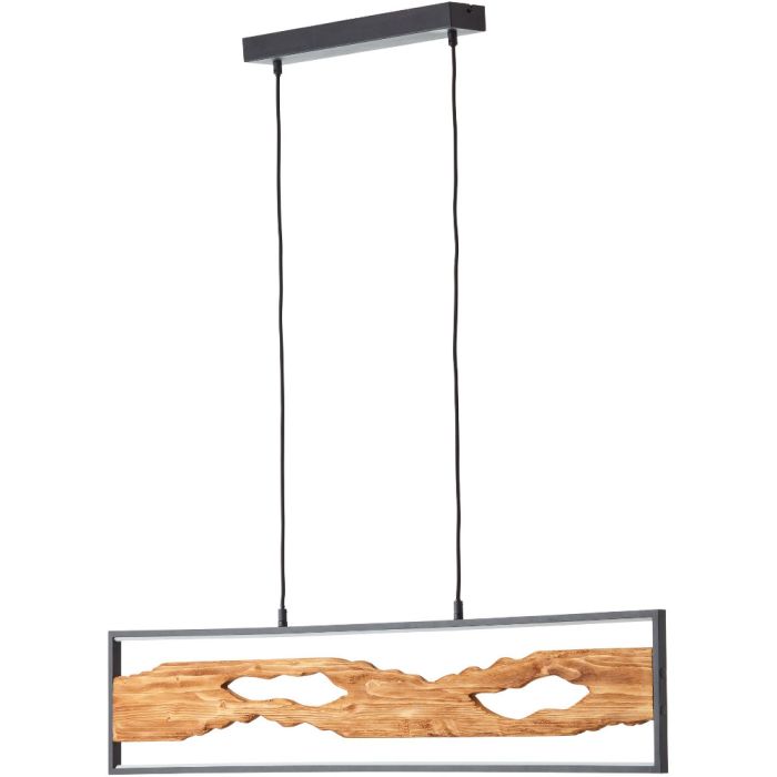 Brilliant Chaumont G99821/76 zwarte hanglamp met hout