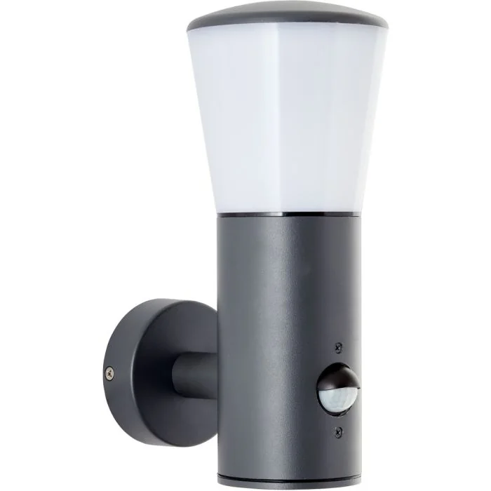 Brilliant Cliff 96476/63 antraciet grijze buitenlamp met bewegingsmelder