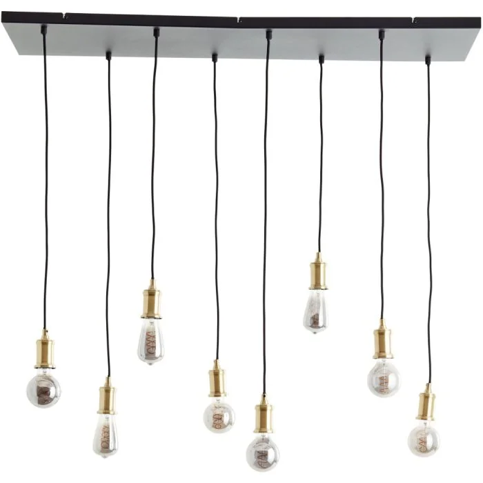 Brilliant Darcia 99815/06 zwart met messing hanglamp
