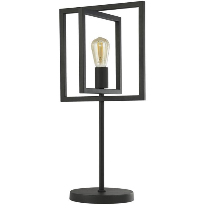 Searchlight Plaza EU23201-1BK zwarte tafellamp