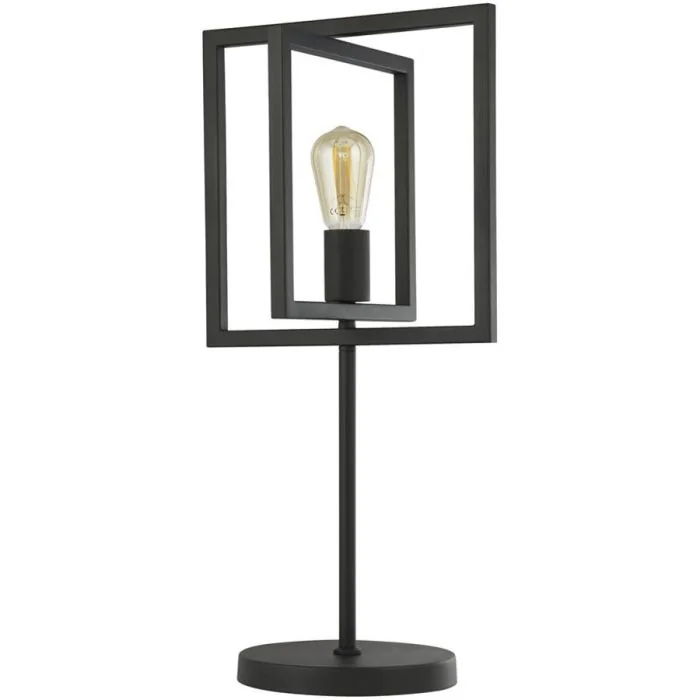Searchlight Plaza EU23201-1BK zwarte tafellamp