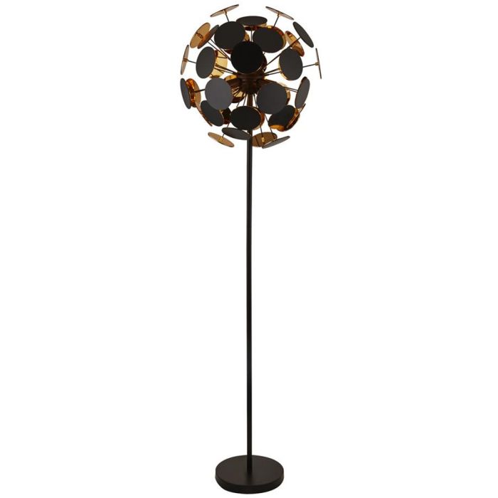 Searchlight Discus EU3079BG zwarte vloerlamp