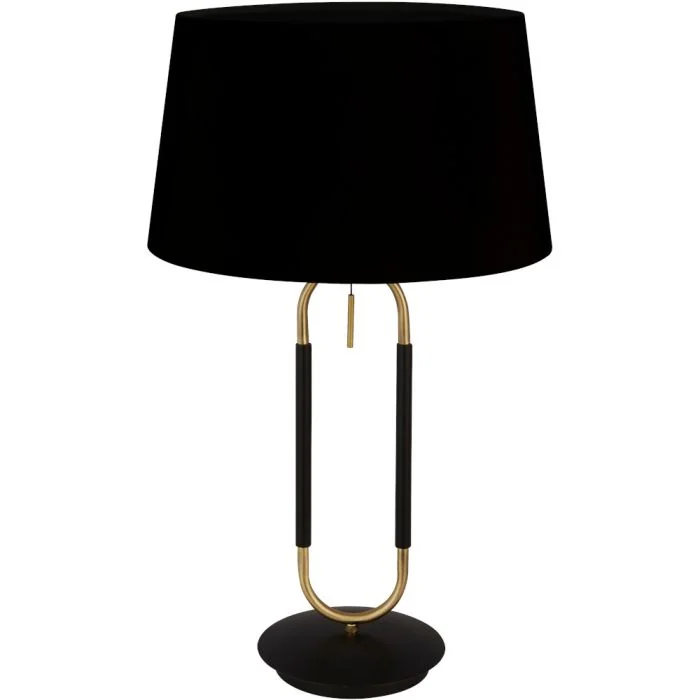 Searchlight Jazz EU41431SB zwart messing vloerlamp met fluwelen kap