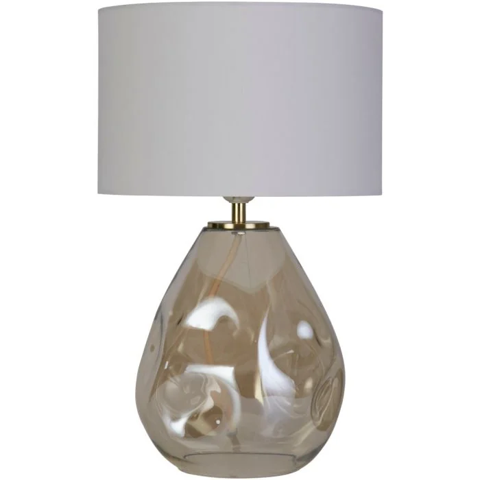 Searchlight Devon EU65420CP champagne kleurig glazen tafellamp