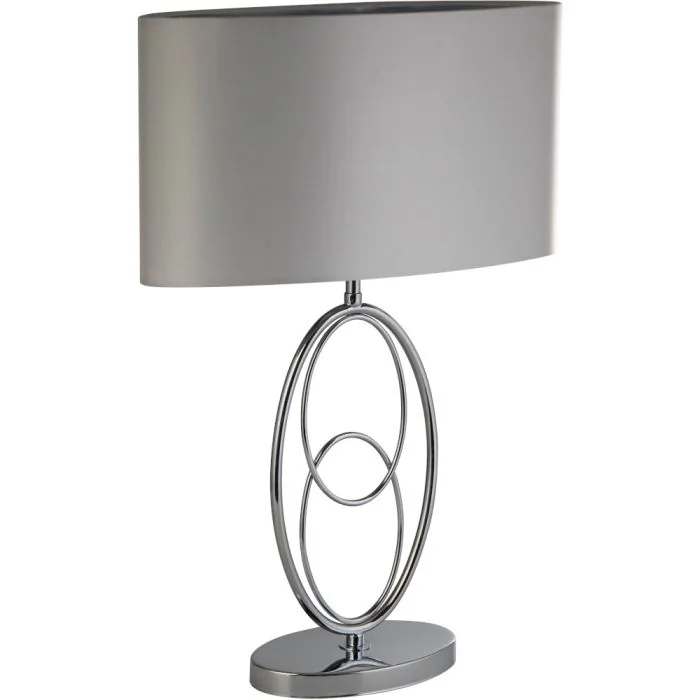 Searchlight Loopy EU69041CC chromen tafellamp met zilver imitatiezijde