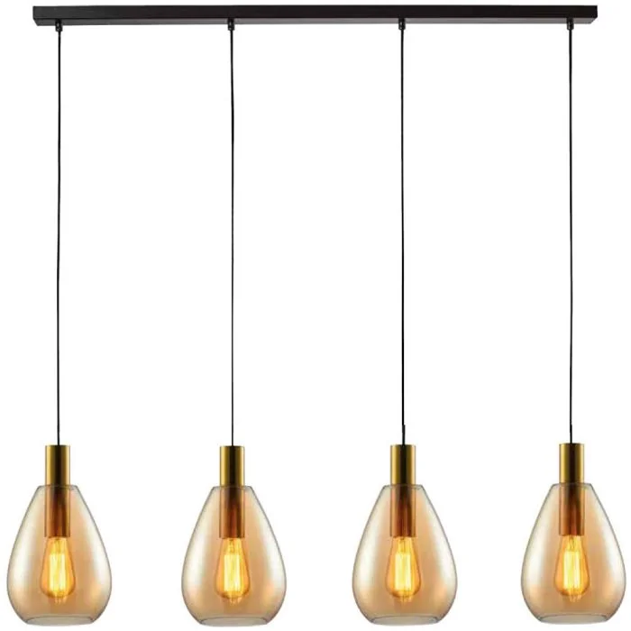 Freelight Dorato H2004A amber glazen hanglamp