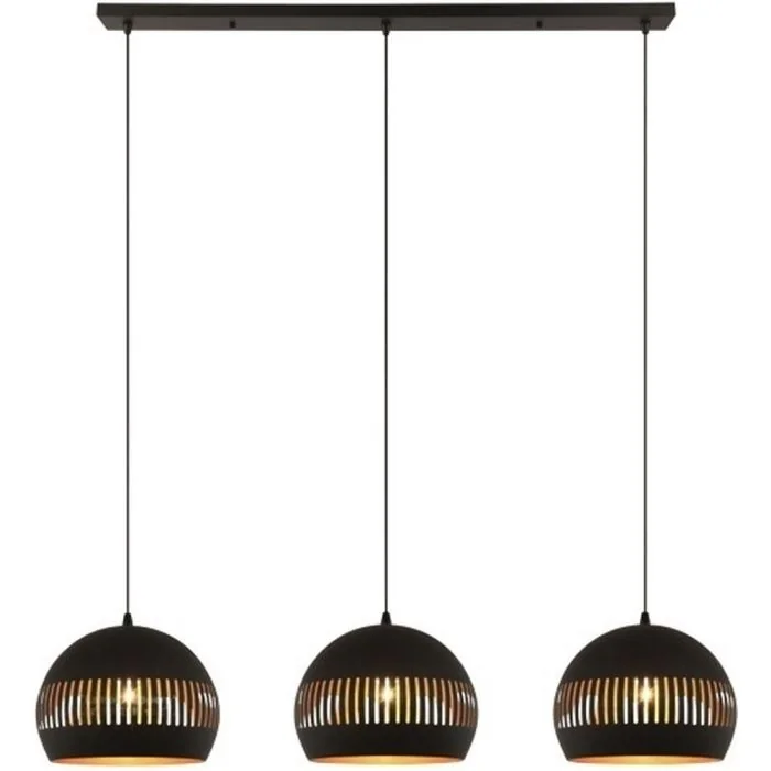 Freelight Globo H2503Z zwart met goudkleurige hanglamp