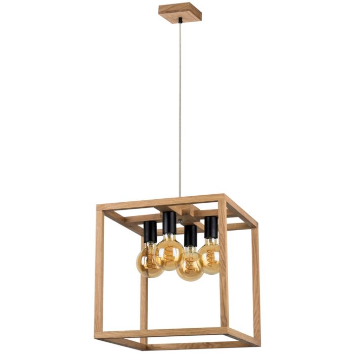 Spotlight Kago 61540474 eikenhouten hanglamp