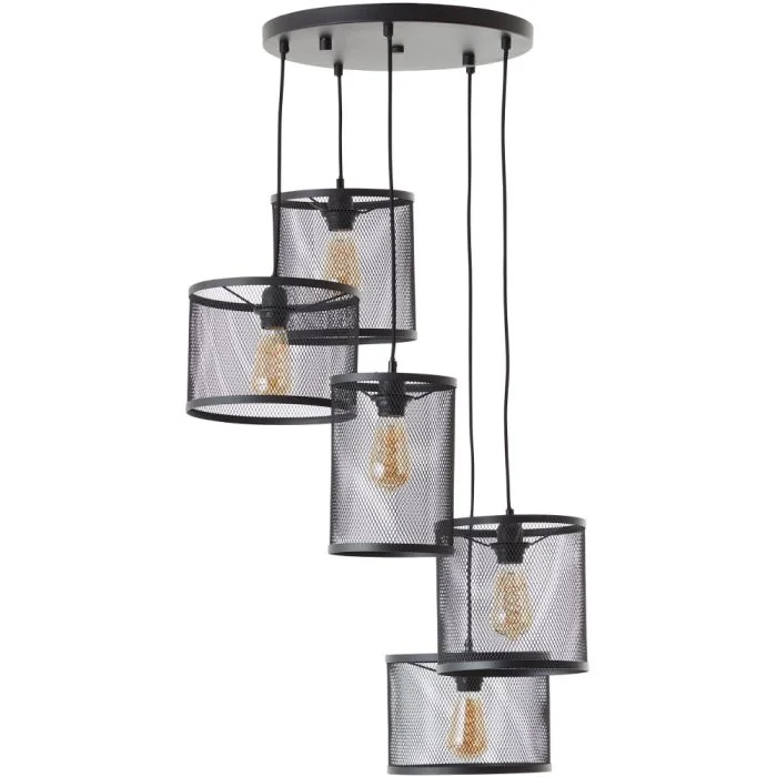 Brilliant Maze 99806/86 fijnmazig zwarte hanglamp