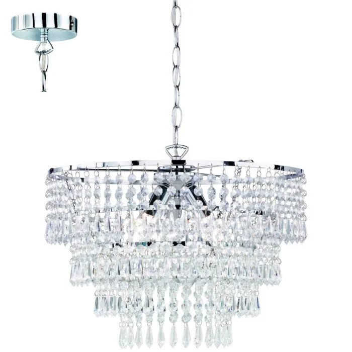 Trio Orient R13473006 hanglamp chroom