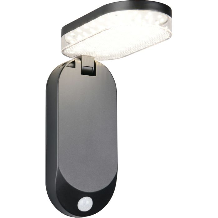 Reality Lagoas R23176102 zwarte wandlamp met zonnepaneel