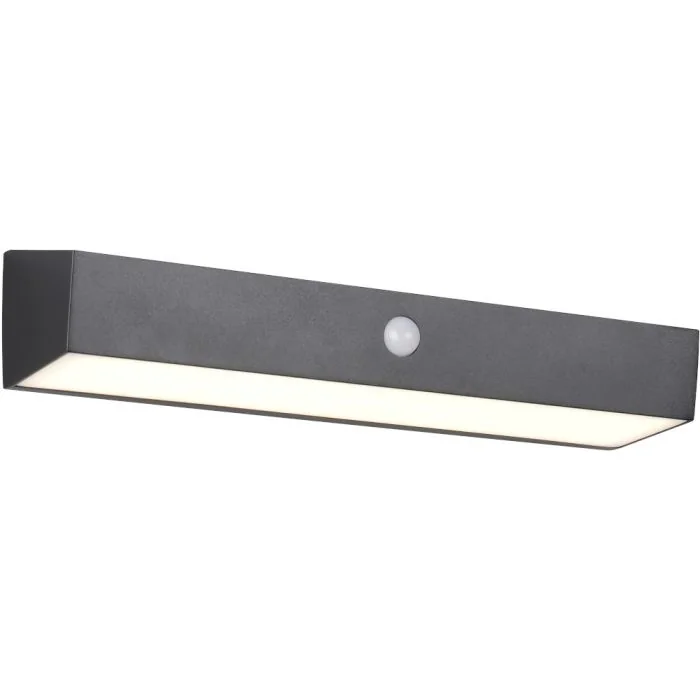 Reality Silves R23306102 zwarte wandlamp op zonne-energie