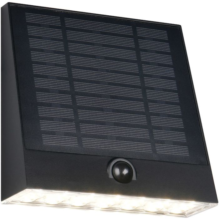 Reality Alvorada R23326102 zwarte wandlamp op zonne-energie