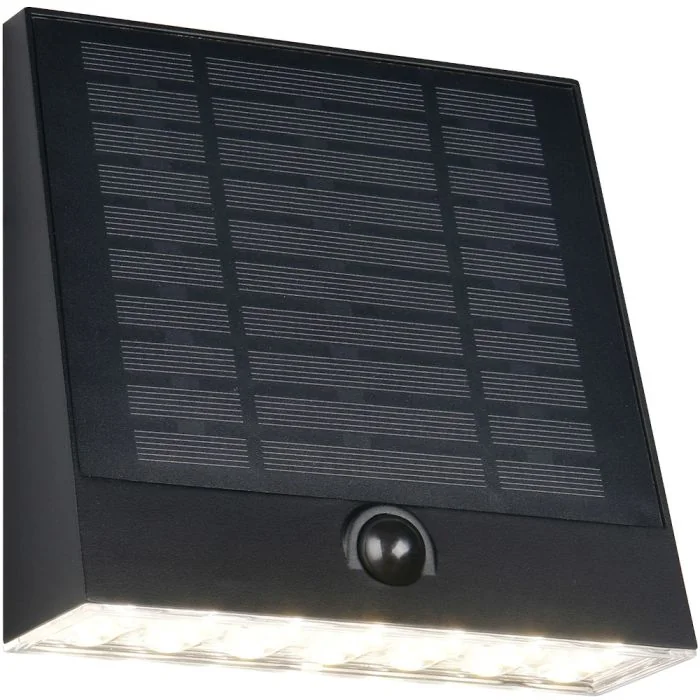 Reality Alvorada R23326102 zwarte wandlamp op zonne-energie