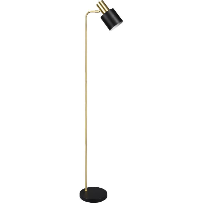 Trio Adam R41041080 zwart met messing vloerlamp
